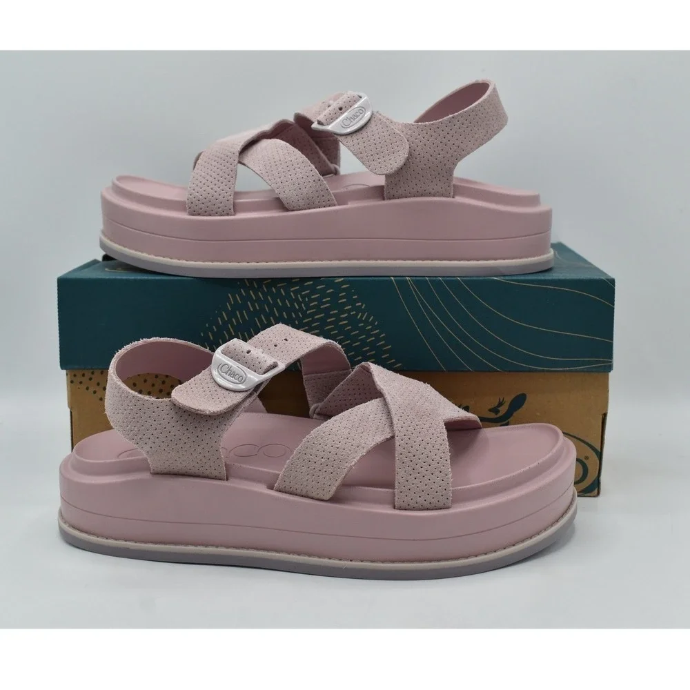Chaco Women Size 11 Townes Midform Pink Suede Platform Sandals Shoes